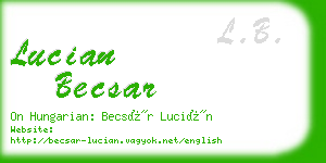 lucian becsar business card